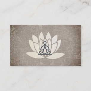 Lotus Flower Hand Yoga Sitting Pose Teacher Business Card