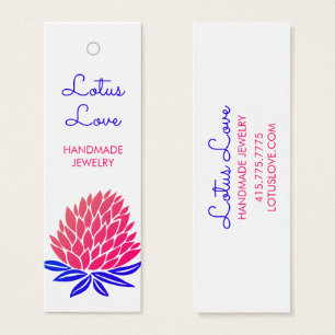 Lotus Flower HangTag Jewelry Clothing Display Card