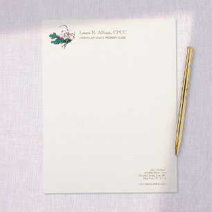  Lotus Flower Holistic Health Counsellor Custom Letterhead