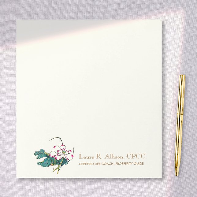  Lotus Flower Holistic Health Counsellor Notepad (Creator Uploaded)