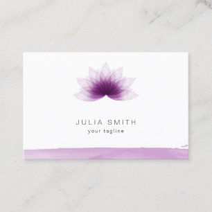 Lotus flower in purple colour business card