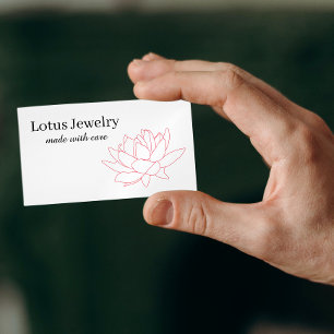 Lotus flower jewellery jeweller logo discount code 	Magnetic business card