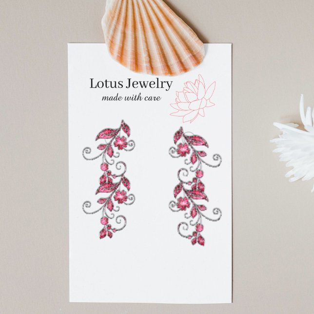 Lotus flower logo earring jewellery display card  (Creator Uploaded)