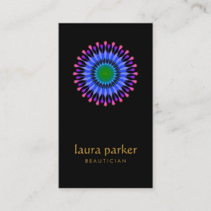 Lotus Flower Logo Healing Therapy Yoga Holistic Business Card