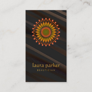 Lotus Flower Logo Healing Therapy Yoga Holistic Business Card