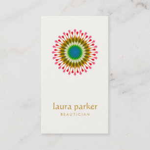 Lotus Flower Logo Healing Therapy Yoga Holistic Business Card