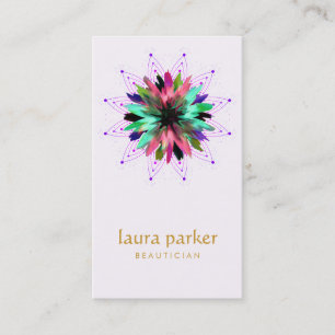 Lotus Flower Logo Healing Therapy Yoga Holistic Business Card