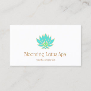 Lotus Flower Logo Natural & Alternative Medicine Business Card