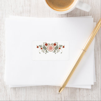 Lotus Flower Logo OM Symbol Blank Address Labels