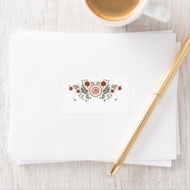 Lotus Flower Logo OM Symbol Blank Address Labels (Insitu)