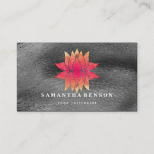 Lotus Flower Logo Yoga Business Card