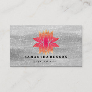 Lotus Flower Logo Yoga Business Card