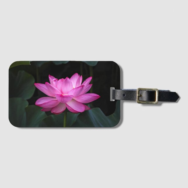 Lotus Flower Luggage Tag (Front Horizontal)