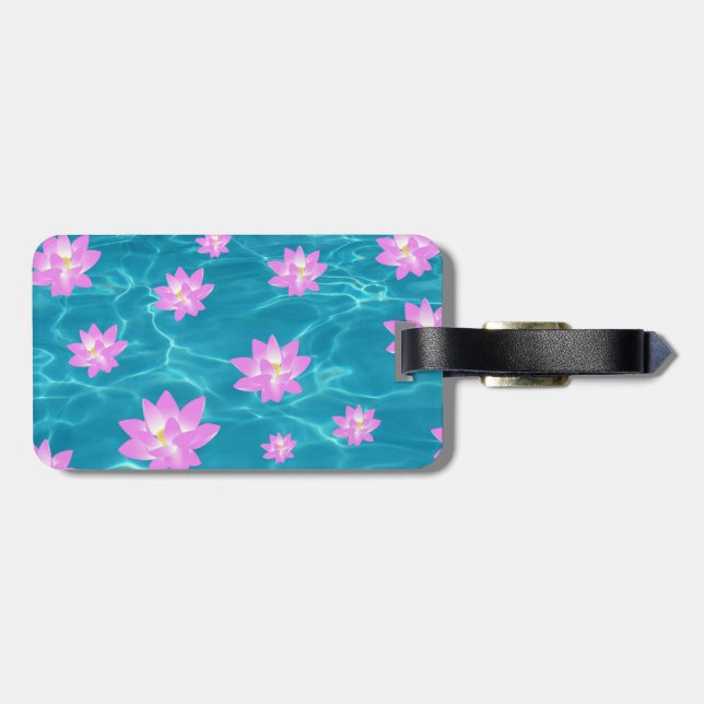 Lotus Flower Luggage Tag (Back Horizontal)