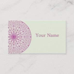 Lotus Flower Mandala Business Card
