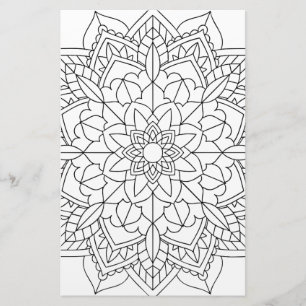 Lotus Flower Mandala Stationery