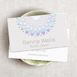 Lotus Flower Mandala, Yoga Instructor  Business Card