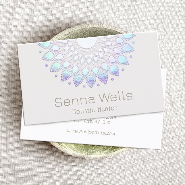 Lotus Flower Mandala, Yoga Instructor  Business Card (Creator Uploaded)