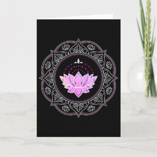 Lotus Flower Mandala Yoga Lotus Design Lotus Flowe Card