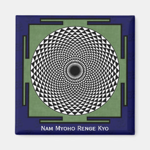 Lotus flower meditation wheel magnet