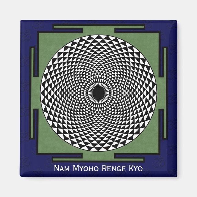 Lotus flower meditation wheel magnet (Front)