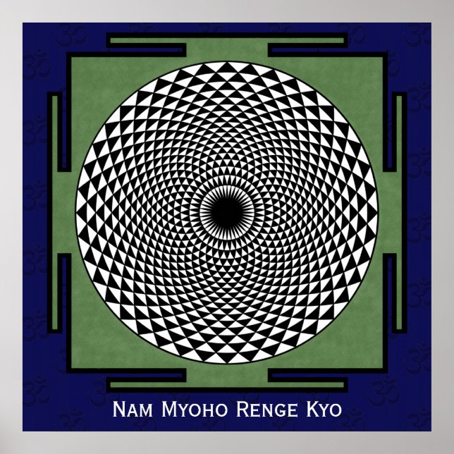 Lotus flower meditation wheel poster (Front)