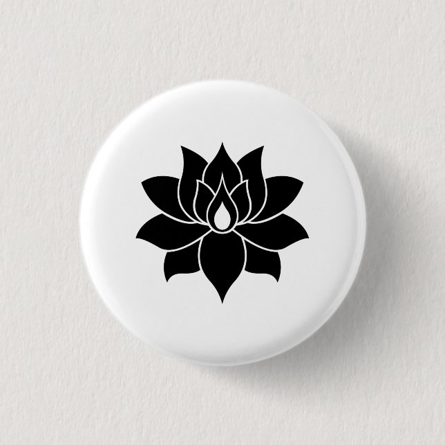 Lotus Flower Meditation Yoga Men, Women, & Kids 3 Cm Round Badge (Front)