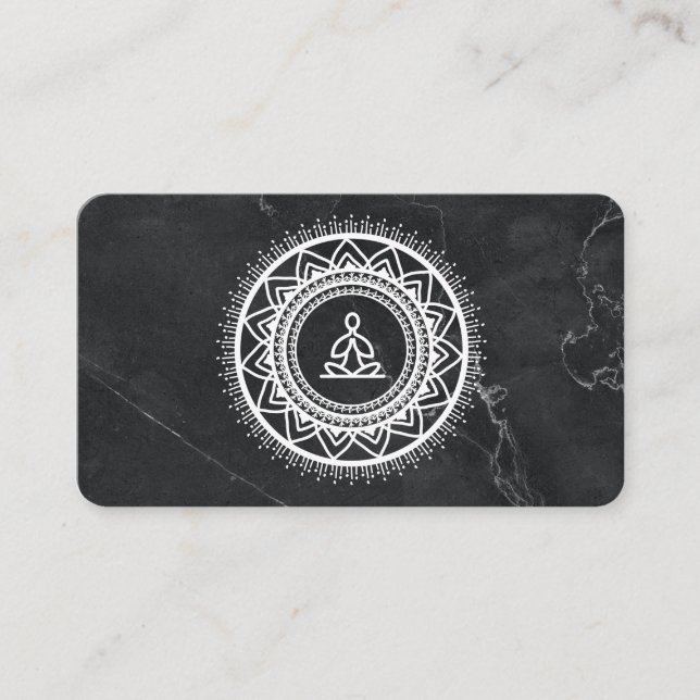 Lotus Flower | Meditation | Yoga Teacher Business Card (Front)