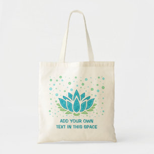 Lotus Flower Meditation Yoga Zen Text Template Tote Bag