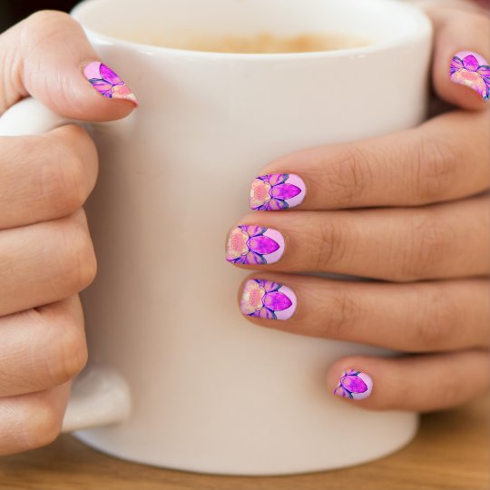 Lotus Flower Minx Nail Art Zazzle.co.uk