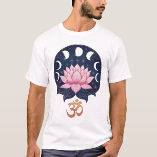 Lotus Flower Moon Phases Zen Yoga Lover Spiritual T-Shirt