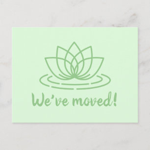 Lotus flower moving postcards for new address