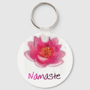 Lotus Flower "Namaste" Yoga Gifts Key Ring