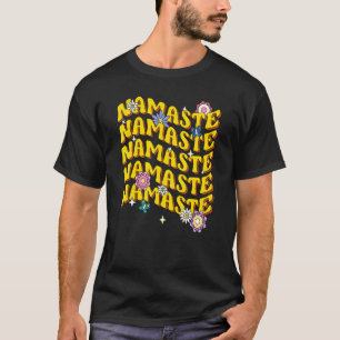 Lotus Flower Namaste Yoga Retro Meditation 1 T-Shirt