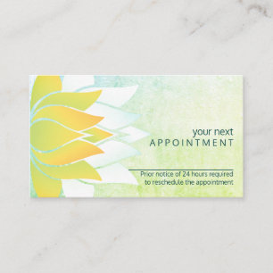 Lotus Flower Nature Saloon Appointment Reminder Card