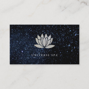 Lotus Flower / Night Sky Business Card