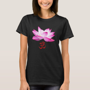 Lotus Flower Ohm Om Symbol Yoga And Meditation T-Shirt
