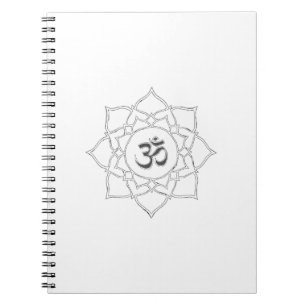 Lotus Flower Om Symbol Drawing Notebook