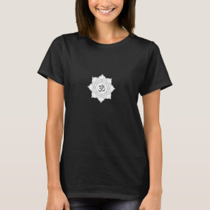 Lotus Flower Om Symbol Drawing T-Shirt