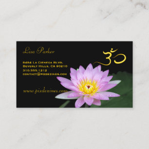 Lotus flower, Om yoga, healers Business Card