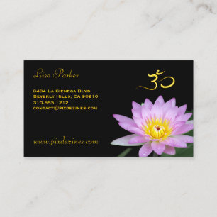 Lotus flower, Om yoga, healers Business Card