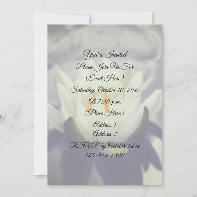 Lotus Flower Party Invitation (Front)