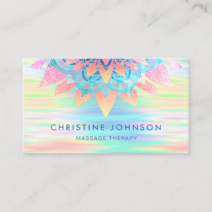lotus flower pastel colours design business card