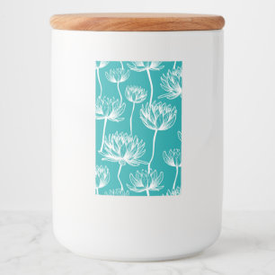 Lotus Flower pattern Food Label