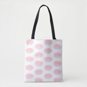 Lotus Flower Pattern Tote Bag