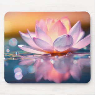 Lotus Flower Petal Nature Serene Calm Mouse Mat
