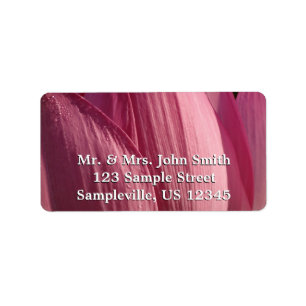 Lotus Flower Petals Pink Floral Label
