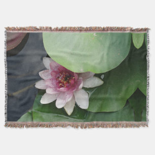 Lotus Flower Photography Throw Blanket