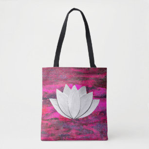 Lotus Flower Pink Galaxy Tote Bag