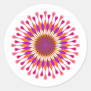Lotus Flower  Pink Vintage Wedding Birthday Classic Round Sticker